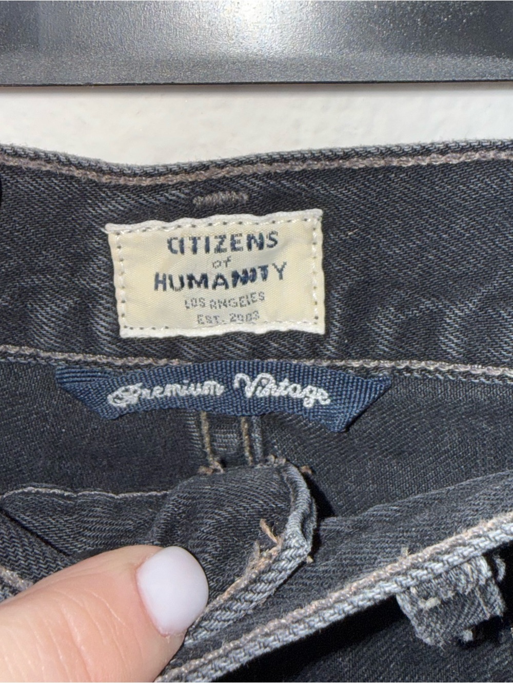 Citizens of Humanity Black Distressed Cutoff Denim Shorts Size 25 Anthropologie - Picture 5 of 6